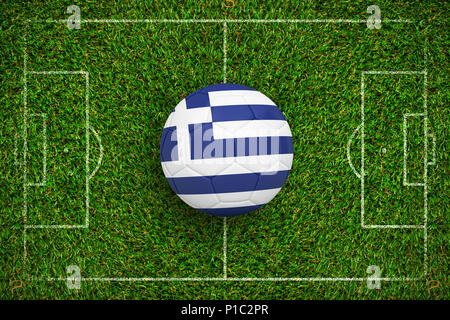 Image composite du football en Grèce couleurs Banque D'Images