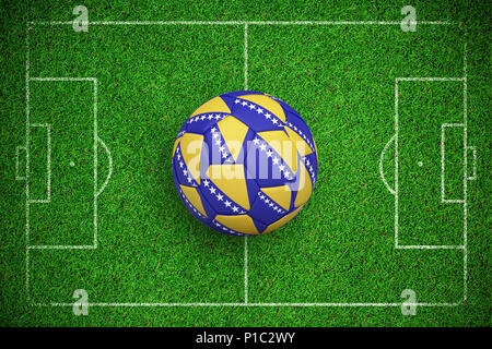 Image composite du football en couleurs de Bosnie Banque D'Images
