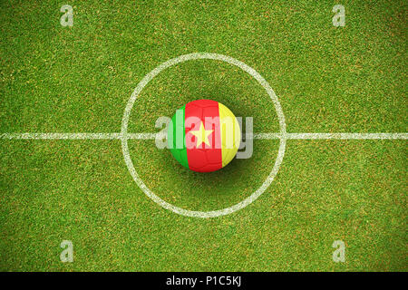 Image composite du football au Cameroun couleurs Banque D'Images