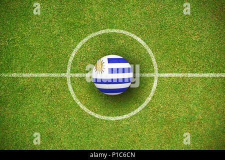 Image composite de couleurs en uruguay football Banque D'Images