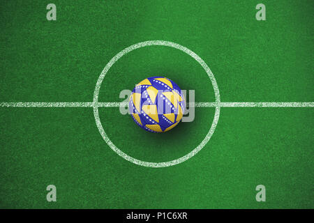 Image composite du football en couleurs de Bosnie Banque D'Images