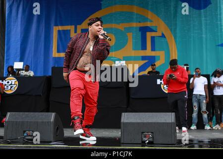 Don Q sur scène pour Hot 97 Summer Jam 2018, Stade MetLife, complexe sportif de Meadowlands, East Rutherford, NJ 10 Juin, 2018. Photo par : Jason Mendez/Everett Collection Banque D'Images