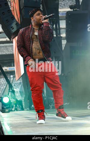 East Rutherford, NJ, USA. 10 Juin, 2018. Don Q sur scène pour Hot 97 Summer Jam 2018, Stade MetLife, complexe sportif de Meadowlands, East Rutherford, NJ 10 Juin, 2018. Crédit : Jason Mendez/Everett Collection/Alamy Live News Banque D'Images