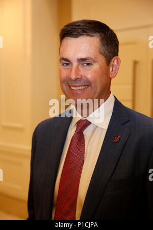 Detroit, Michigan, USA. 7 juin, 2018. DAVE RICKS, président-directeur général d'Eli Lilly & Company au Detroit Economic Club réunion, tenue à l'hôtel Westin Book Cadillac. Crédit : Jeff Kowalsky/ZUMA/Alamy Fil Live News Banque D'Images