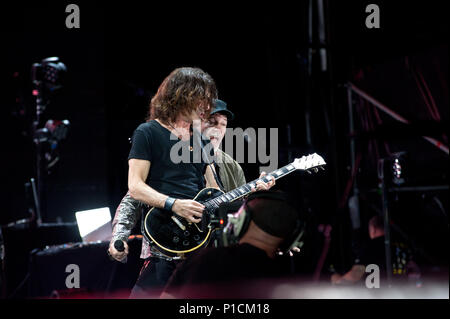 Rome, Italie. 11 Juin, 2018. Vasco Rossi dans conte au stades olympiques à Rome avec sa non-stop live 2018. Sur la photo Crédit : Vasco Rossi agence photo indépendante/Alamy Live News Banque D'Images