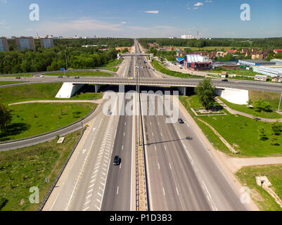 Moscou, Russie - 27 mai. En 2018. Road Junction, sur la route de Leningrad à Zelenograd Banque D'Images