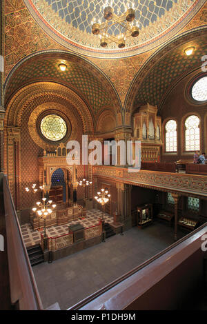 République tchèque, Prague, Josefov, synagogue Espagnole, de l'intérieur, Banque D'Images