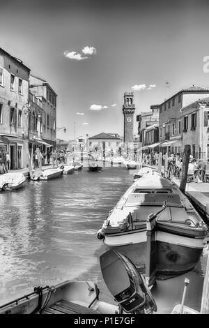 Venise, Italie - 30 avril : vue sur le canal pittoresque Rio dei Vetrai sur l'île de Murano, Venise, Italie, le 30 avril 2018. L'île est un populaire à Banque D'Images