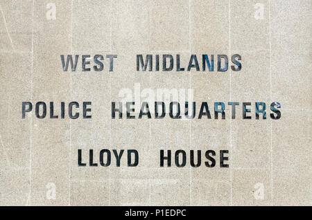 Siège de la Police de West Midlands à Lloyd House en Birmingham City Centre Banque D'Images