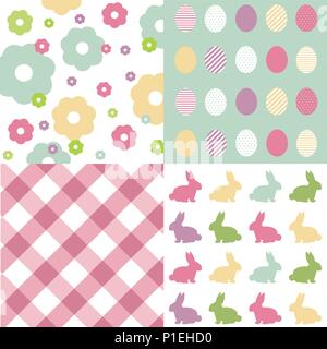 Joyeuses Pâques jeu de motifs Illustration de Vecteur