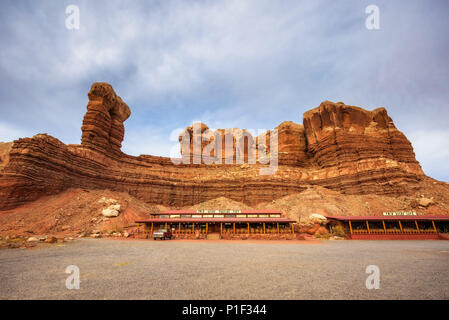 Twin Rocks Cafe à Bluff, Utah Banque D'Images