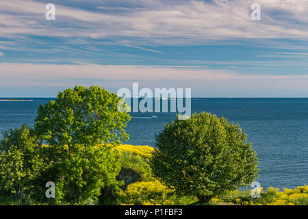 Été Ensoleillé vue depuis la mer de Suomenlinna Banque D'Images