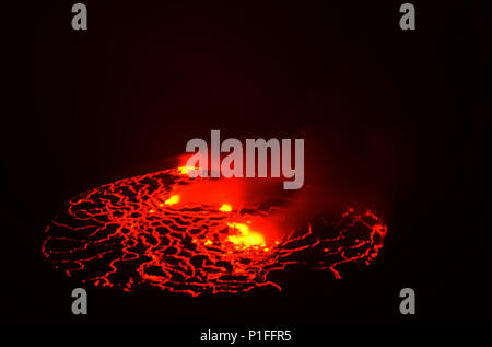 Volcan Nyiragongo dans les montagnes des Virunga, D.R.C Banque D'Images