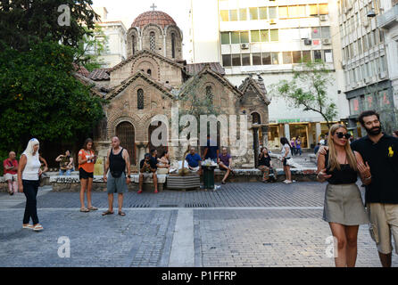 Église de Panaghia Kapnikarea à Athènes en Grèce. Banque D'Images