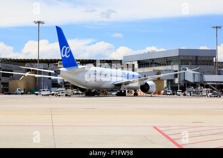 Boeing 787-8 Dreamliner d'Air Europa, Madrid Alfonso Suarez l'aéroport de Barajas, Madrid, Espagne. Mai 2018 Banque D'Images