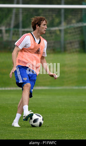 Neustift, Tyrol, Autriche - le 28 mai 2018. Fédération de football player Mario Fernandes au cours de camp d'entraînement à Neustift im Stubaital, Autriche. Banque D'Images