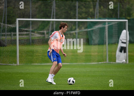 Neustift, Tyrol, Autriche - le 28 mai 2018. Fédération de football player Mario Fernandes au cours de camp d'entraînement à Neustift im Stubaital, Autriche. Banque D'Images