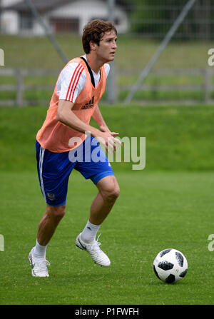 Neustift, Tyrol, Autriche - le 28 mai 2018. Fédération de football player Mario Fernandes au cours de camp d'entraînement à Neustift im Stubaital, Autriche. Banque D'Images