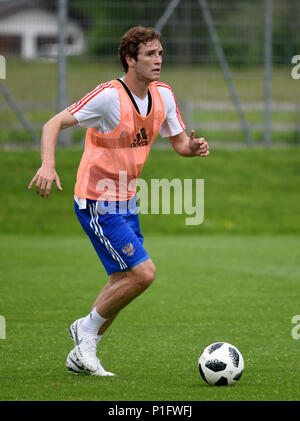 Neustift, Tyrol, Autriche - le 28 mai 2018. Fédération de football player Mario Fernandes au cours de camp d'entraînement à Neustift im Stubaital, Autriche. Banque D'Images