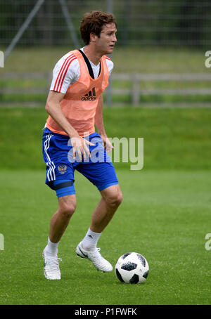 Neustift, Tyrol, Autriche - le 28 mai 2018. Fédération de football player Mario Fernandes au cours de camp d'entraînement à Neustift im Stubaital, Autriche. Banque D'Images