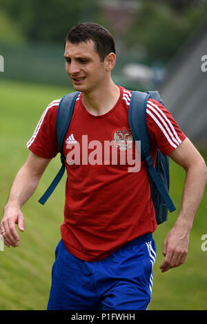 Neustift, Tyrol, Autriche - le 28 mai 2018. Joueur de football russe Alan Dzagoev au cours de camp d'entraînement à Neustift im Stubaital, Autriche. Banque D'Images