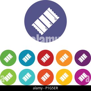 Les icônes de couleur chocolat vecteur Illustration de Vecteur