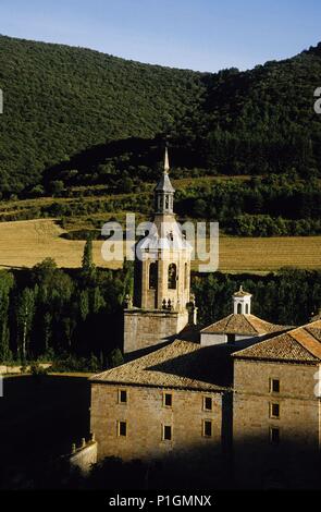 Espagne - LA RIOJA - RIOJA Alta (ville). San Millán de la Cogolla, Monasterio de Yuso ('cuna' de la Lengua Castellana). Banque D'Images