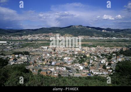 Sant Vicenç dels Horts, vista general del pueblo. Banque D'Images