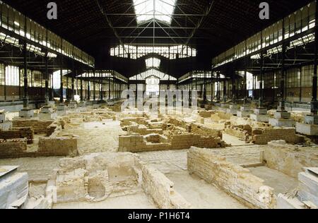 Espagne - Catalogne - Barcelonés (district) - Barcelone. Mercat del Born/mercado con ruinas de Ciudad del siglo XVIII. Banque D'Images