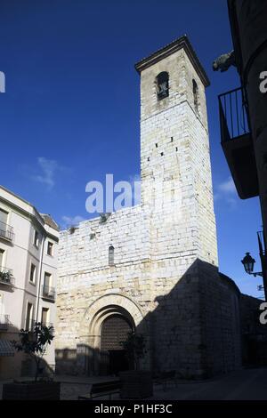 Espagne - Catalogne - Conca de Barberá (district) - Tarragone. Montblanc, Iglesia / Església de Sant Miquel (románica, siglo XIV). Banque D'Images