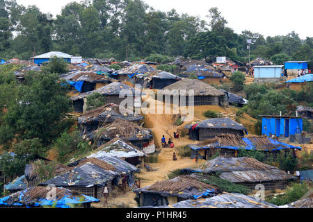 Camp de réfugiés de Kutupalong à Ukhiya à Cox's Bazar, Bangladesh Banque D'Images