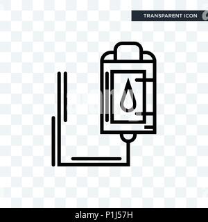 La transfusion sanguine l'icône vecteur isolé sur fond transparent, les transfusions sanguines concept logo Illustration de Vecteur