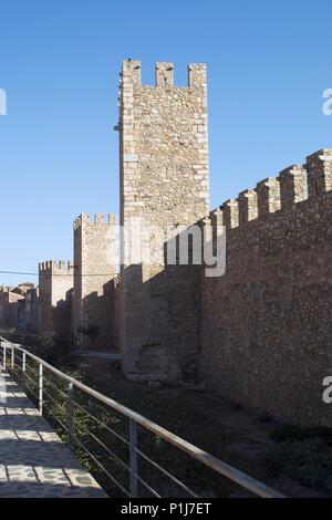 Conca de Barberà : Montblanc ; murallas medievales de la ciudad. Banque D'Images