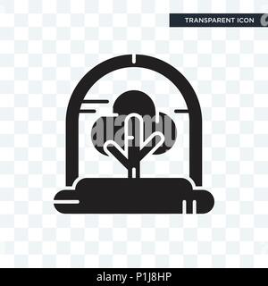 Icône vecteur arbre isolé sur fond transparent, logo arbre concept Illustration de Vecteur