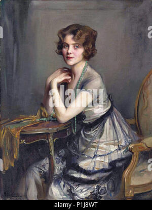 László FüLöp Elek - Portrait de Mme Melville Winnie Derek Oldham Banque D'Images