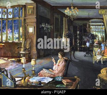 Sir John Lavery - Mary Borden et sa famille à Bisham Abbey Banque D'Images