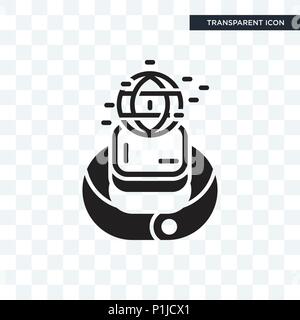 Smartwatch icône vecteur isolé sur fond transparent, concept logo Smartwatch Illustration de Vecteur