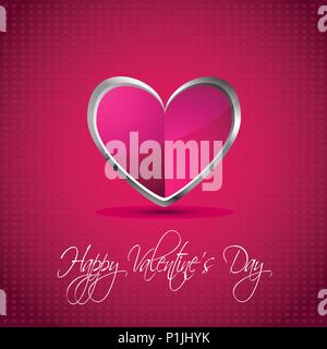 Happy Valentines Day Greeting card Illustration de Vecteur