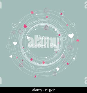 Carte postale Happy Valentines Day Illustration de Vecteur