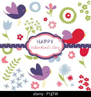 Happy Valentine's Day card Illustration de Vecteur