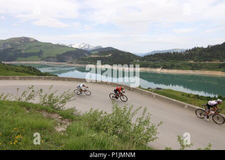 Critérium du Dauphiné 2018 Stade 7 du Cormet de Roselend Auvergne Rhone Alpes France UCI Pro Tour à vélo Banque D'Images