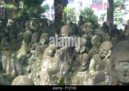 L'Gohyaku Rakan Statues de Kita-dans Temple de Kawagoe Banque D'Images