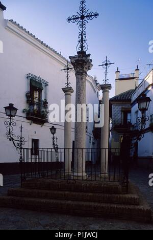 / Barrio de Santa Cruz (ancien quartier juif) et la Plaza / 'de Las Cruces 3' square. Banque D'Images