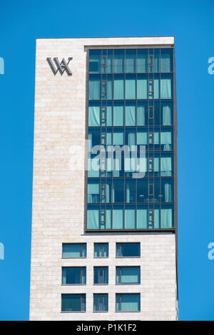 Vue extérieure du nouveau Waldorf Astoria Hôtel à Berlin, Allemagne Banque D'Images