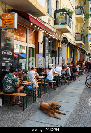 Week-end restaurants dans Friedrichshain de Berlin, Allemagne Banque D'Images