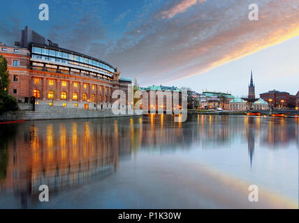 Stockholm, Suède. Riksdag (parlement). Banque D'Images