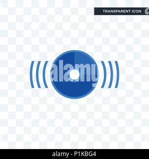 Icône vecteur disque isolé sur fond transparent, concept Logo de disque Illustration de Vecteur