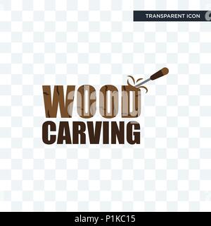 Icône vecteur sculpture sur bois isolé sur fond transparent, la sculpture sur bois concept logo Illustration de Vecteur