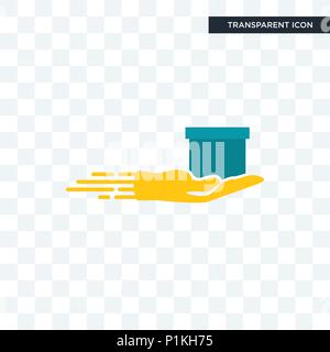 Paiement à la livraison l'icône vecteur isolé sur fond transparent, paiement à la livraison concept logo Illustration de Vecteur