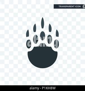 Griffe grizzly icône vecteur isolé sur fond transparent, griffe grizzly concept logo Illustration de Vecteur